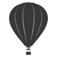 ai gegenereerd silhouet lucht ballon zwart kleur enkel en alleen png