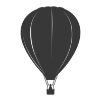 ai gegenereerd silhouet lucht ballon zwart kleur enkel en alleen png