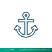 Anchor - Nautical Icon Vector Logo Template Illustration Design. Vector EPS 10.