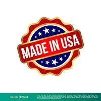 Made in USA Stamp Vector Template Illustration Design. Vector EPS 10.