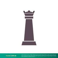 Queen Chess Icon Vector Logo Template Illustration Design. Vector EPS 10.