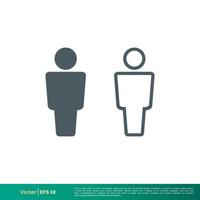 humano figura icono vector logo modelo