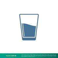 Glass Icon Vector Logo Template Illustration Design. Vector EPS 10.