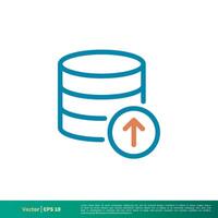 Database Server Icon Vector Logo Template Illustration Design. Vector EPS 10.