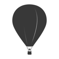 ai gegenereerd silhouet lucht ballon zwart kleur enkel en alleen png
