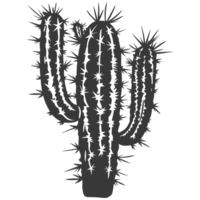 ai gegenereerd silhouet cactus fabriek zwart kleur enkel en alleen png