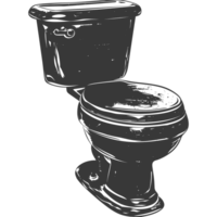 AI generated Silhouette water closet black color only png