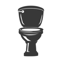 AI generated Silhouette water closet black color only png