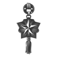 AI generated Silhouette war medal of honor black color only png