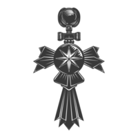 AI generated Silhouette war medal of honor black color only png