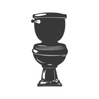 AI generated Silhouette water closet black color only png