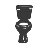 AI generated Silhouette water closet black color only png