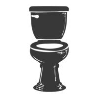 AI generated Silhouette water closet black color only png