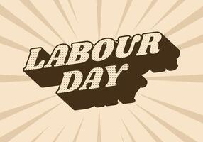 Labour day. Text effect in vintage color with eye catching effect vector