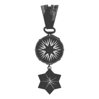 AI generated Silhouette war medal of honor black color only png