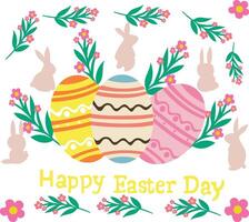 happy easter day vector