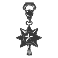 AI generated Silhouette war medal of honor black color only png