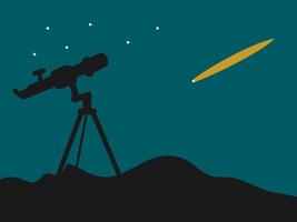 flat design telescope vector illustration