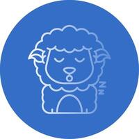 Sleep Gradient Line Circle Icon vector
