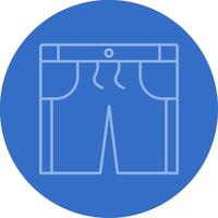 pantalones cortos degradado línea circulo icono vector