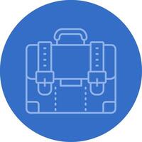 Suitcase Gradient Line Circle Icon vector