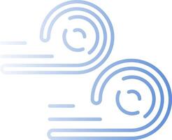 Wind Gradient Line Circle Icon vector