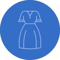 Women dress Gradient Line Circle Icon vector