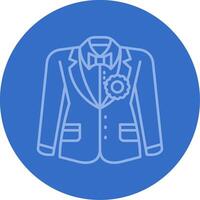 Groom suit Gradient Line Circle Icon vector