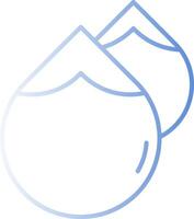 Water drops Gradient Line Circle Icon vector