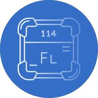 flerovium degradado línea circulo icono vector