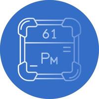 Promethium Gradient Line Circle Icon vector