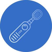 Electric toothbrush Gradient Line Circle Icon vector