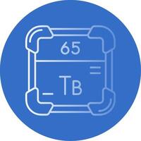 Terbium Gradient Line Circle Icon vector