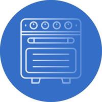 Oven Gradient Line Circle Icon vector