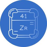 Zirconium Gradient Line Circle Icon vector