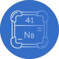 Niobium Gradient Line Circle Icon vector