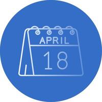 18 de abril degradado línea circulo icono vector