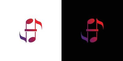 Modern and elegant H initials music logo design vector