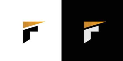 Modern and unique letter F initials logo design vector