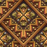 Vector abstract decorative ethnic ornamental seamless pattern