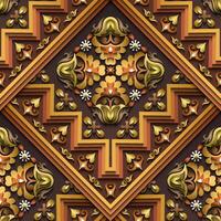 Vector abstract decorative ethnic ornamental seamless pattern