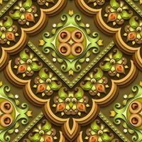 Vector abstract decorative ethnic ornamental seamless pattern