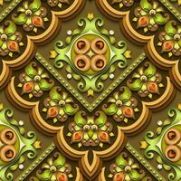 Vector abstract decorative ethnic ornamental seamless pattern