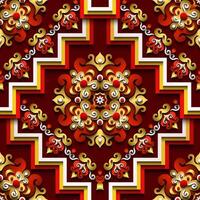 Vector abstract decorative ethnic ornamental seamless pattern