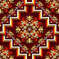 Vector abstract decorative ethnic ornamental seamless pattern