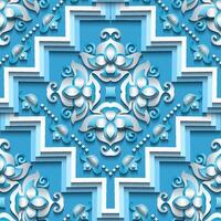 Vector abstract decorative ethnic ornamental seamless pattern