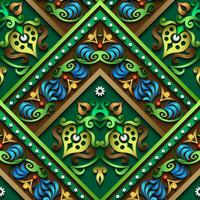 Vector abstract decorative ethnic ornamental seamless pattern