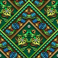 Vector abstract decorative ethnic ornamental seamless pattern