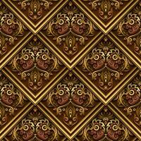 Vector abstract decorative ethnic ornamental seamless pattern