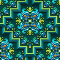 Vector abstract decorative ethnic ornamental seamless pattern